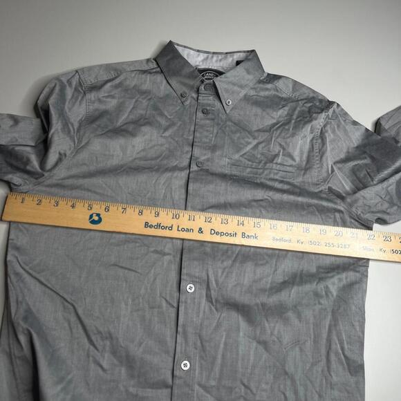 Land Rover Button Down Shirt Men’s M Gray Long Sleeve 100% Cotton Logo Embroider - Picture 2 of 14
